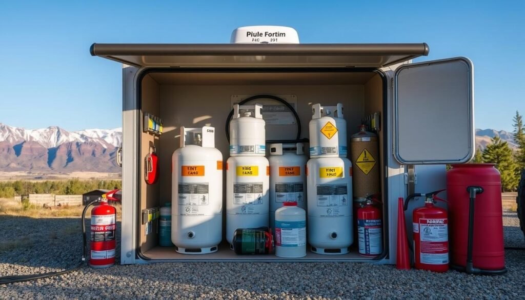 Propane tank storage