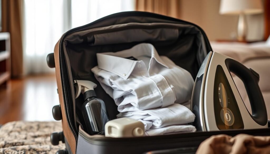 how to get wrinkles out of cotton shirts when traveling